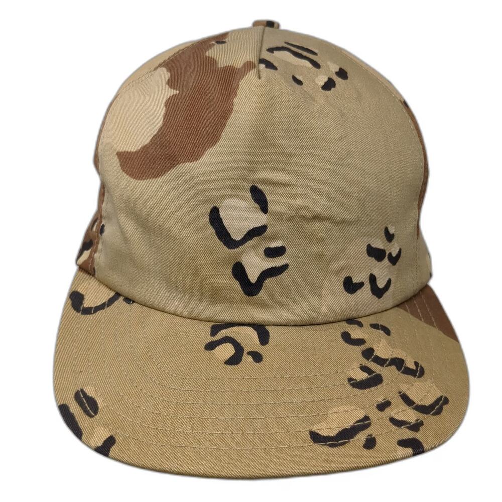 5 Panel Beige Desert Camo One Size Snapback Made USA Hat 6 Color Pattern Vintage